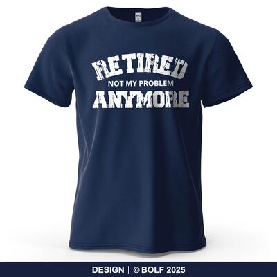 Retired Vibe Printed Men's T-Shirt 100% Cotton Oversized Rel