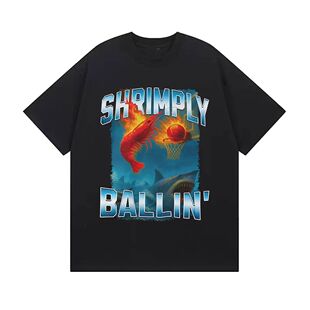Funny Shrimp Basketball Meme T-shirt Men Women Humor Shrimpl