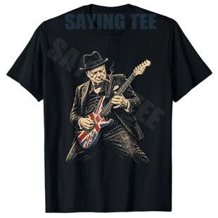 Winston Churchill Playing Guitar Rocker Humor Vintage T-Shir