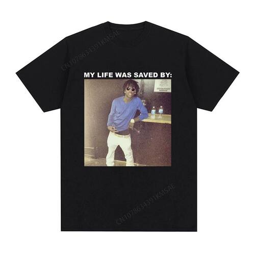 Rapper Chief Keef My Life Was Saved By T-shirt Men Fashion H