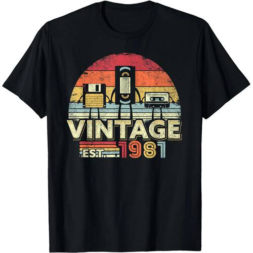 Funny 45 Year Old Retro 1981 45th T Shirts Men Women Pure Co