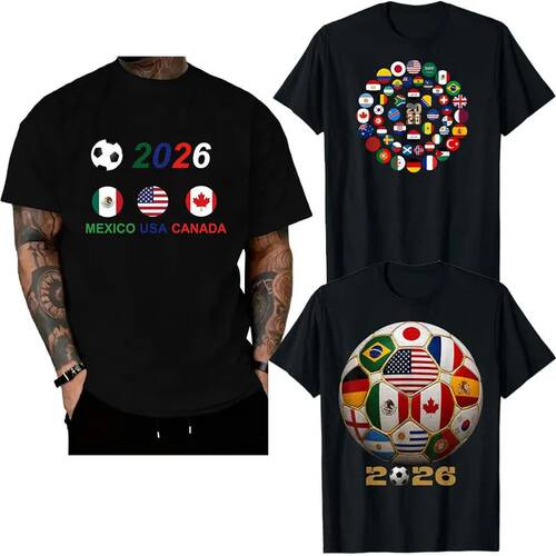 Worldwide Football 2026 Flags, World Sport Lovers T-Shirt 20