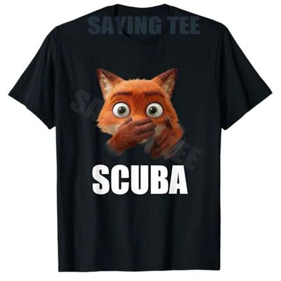 Funny Scuba Dance Meme Fox Scuba BrainRot T-Shirt Y2k Humor