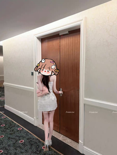 2026年夏季女装时尚气质性感吊带钻紧身显瘦短裙针织绷带连衣裙