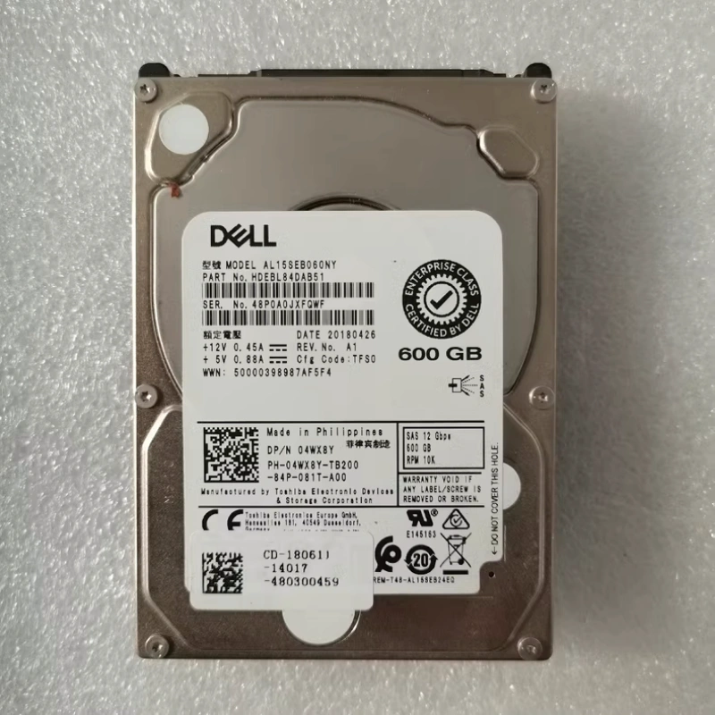 Dell/戴尔 04WX8Y 600GB 12 10K SAS 2.5 AL15SEB060NY服务器硬盘