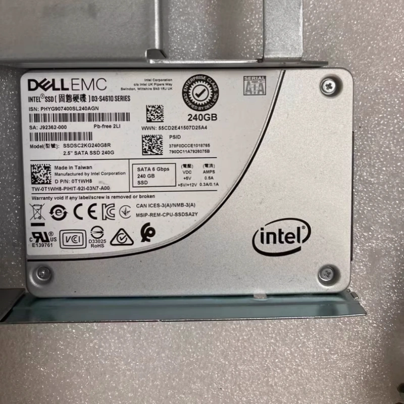 DELL EMC S4610 240G SATA 6Gpbs硬盘 SSDSC2KG240G8R SSD 0T1WH8