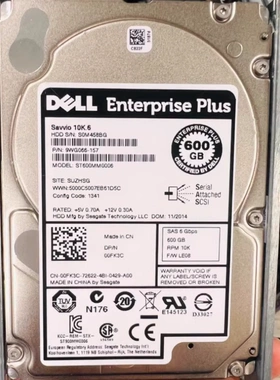 DELL EqualLogic PS/EQ 存储硬盘 2.5寸 600G ST600MM0006 00FK3C