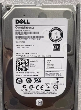 原装 DELL 1T 2.5 7.2K SATA 64M ST91000640NS 0WF12F服务器硬盘