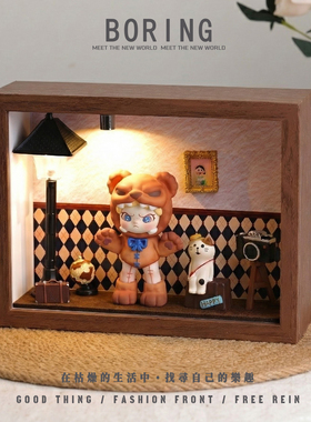 TNT大表姐暴怒之熊手办相框造景装饰摆件桌面卧室diy灯光摆台礼物