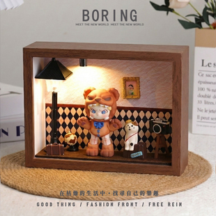 TNT大表姐暴怒之熊手办相框造景装饰摆件桌面卧室diy灯光摆台礼物