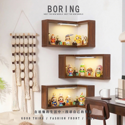 Nyota系列手办转角置物架客厅书房泡泡玛特墙面收纳展示装饰摆件