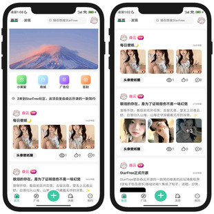 简约唯美社交圈子论坛博客程序源码/积分商城/付费阅读/在线充值