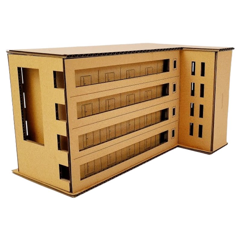 纸质房子模型校园小屋教学楼建筑