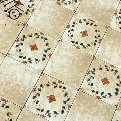 美式复古做旧小花砖200x200阳台卫生间仿墙纸墙地砖餐厅厨房瓷砖