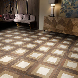 美式复古做旧格子仿古砖地砖300x300客餐厅院子阳台砖卫生间瓷砖