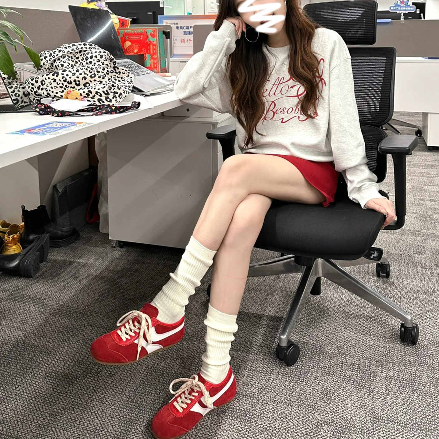 白色堆堆袜秋季ins中筒袜韩系冬季长筒袜外穿潮网红款长袜配裙子