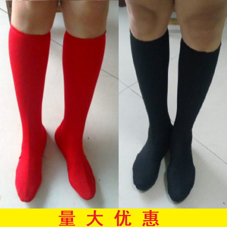 鞋套脚套水兵舞成人舞蹈演出红色鞋套蒙古弹力靴套黑色广场舞鞋套