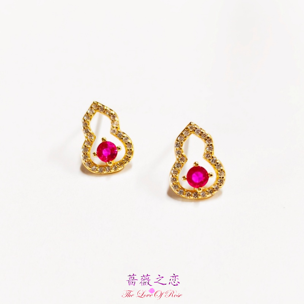 S925镀金葫芦耳钉2026新款