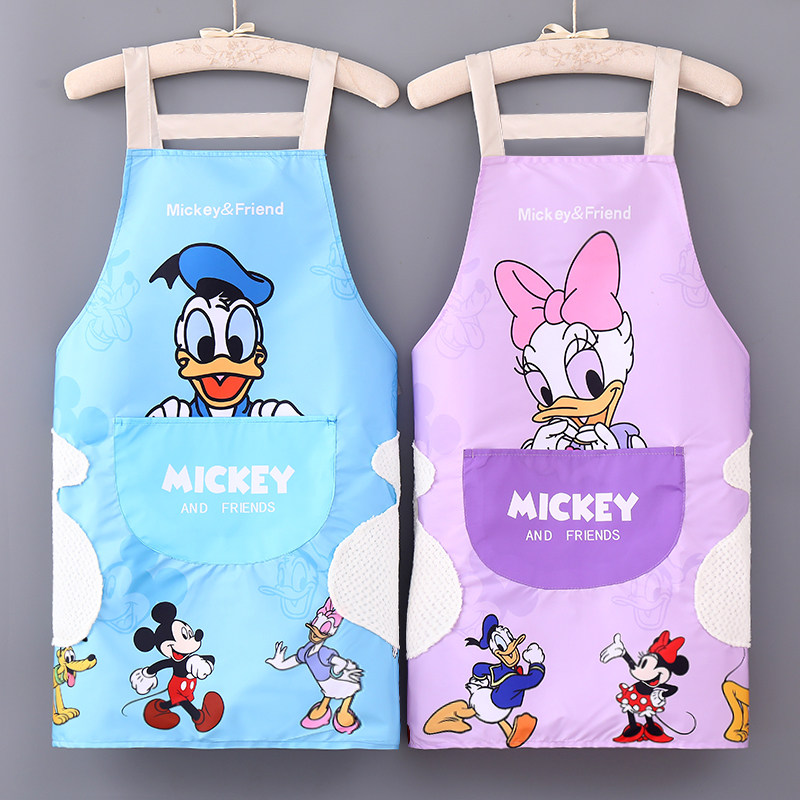 卡通米奇米妮防水防油围裙家用围腰厨房做饭背带式围裙男女工作服,家庭/个人清洁工具,围裙,淘宝优惠券,粉丝福利购,淘宝优惠卷