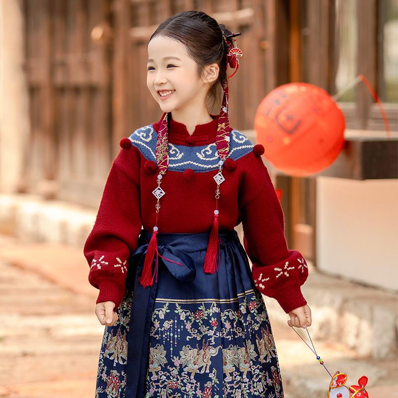唐装马面裙2024新款古风拜年服