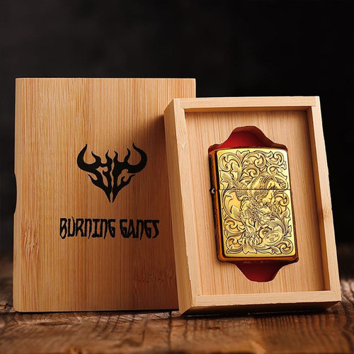 zippo蚊版财色双收五面精雕礼物