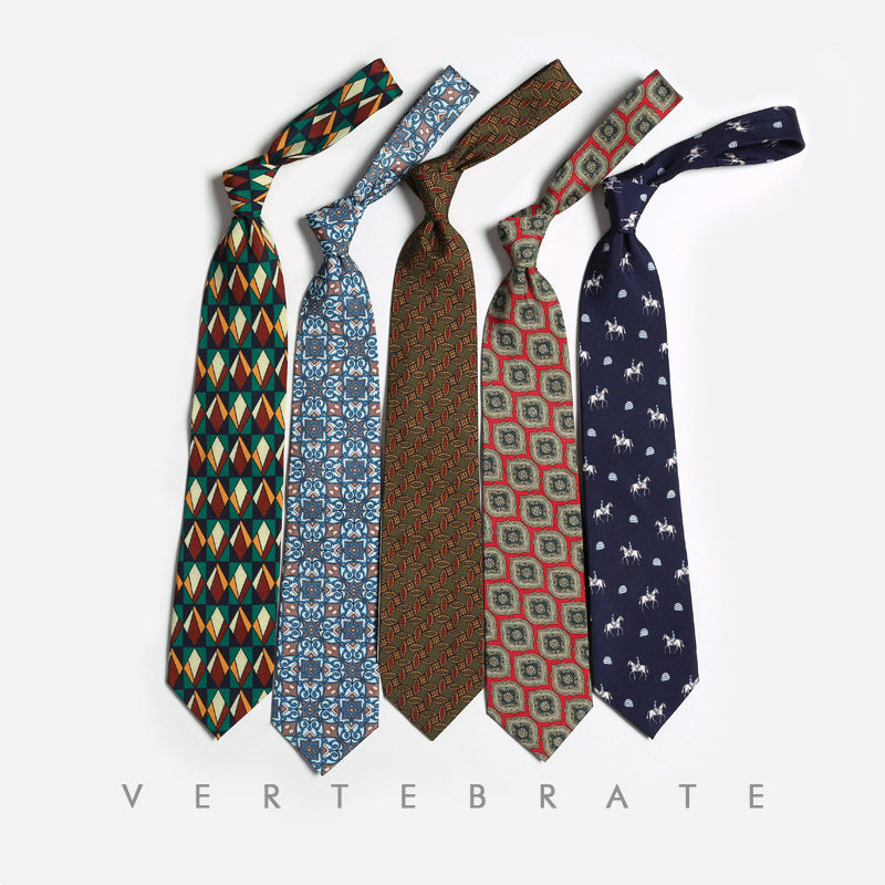 脊椎动物男装意式印花复古手打宽领带法式雅痞风9厘米商务配饰,服饰配件/皮带/帽子/围巾,领带,淘宝优惠券,粉丝福利购,淘宝优惠卷