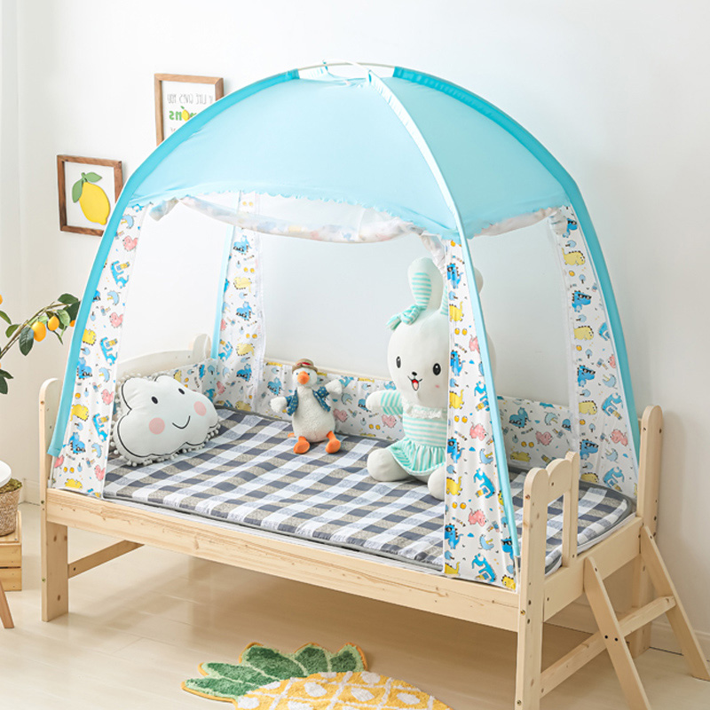 免安装儿童蚊帐婴儿床防摔拼接小床蒙古包幼儿园学生宿舍婴儿折叠