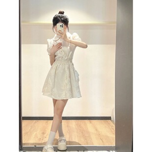 氛围感可爱甜妹茶歇甜美少女感连衣裙女2025夏季新款小众设计感潮