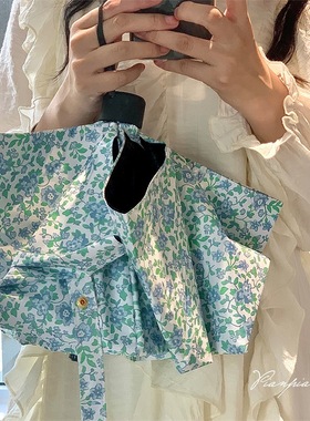 绿色碎花全自动雨伞女晴雨两用太阳伞防晒防紫外线超轻小巧遮阳伞