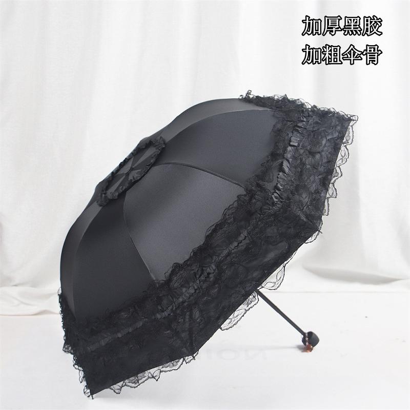 遮阳伞黑胶双倍加厚女士