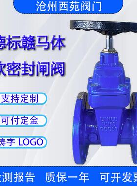 厂家推荐丝杆德标闸阀GGG50赣马体DN100上铜母软密封球墨铸铁