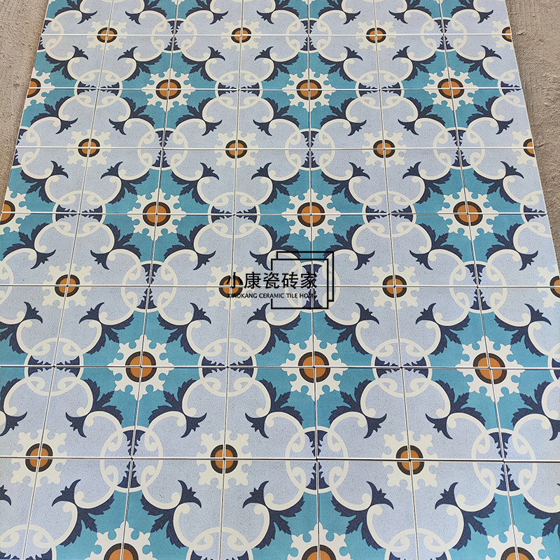 北欧复古法式200200花砖每日一砖 #装修灵感库卫生间阳台拼花地砖