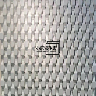 3D立体水泥石膏砖UHPC材质BOLD凹凸纹理手工砖咖啡厅墙面空间设计