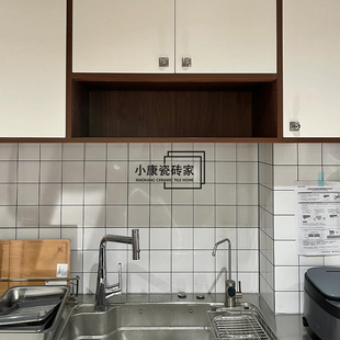 修设计空间 饰空间美学店铺装 新型装 饰材料白色小方砖背景装