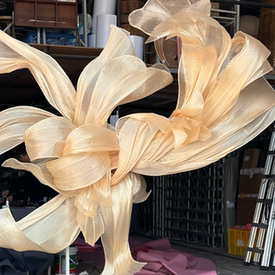 文艺风纱艺装置造景网红店铺装饰云朵纱线挂饰咖啡馆橱窗天花吊挂