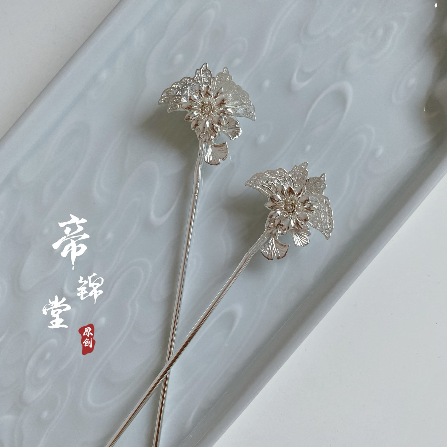 发簪镀银古风保色品质