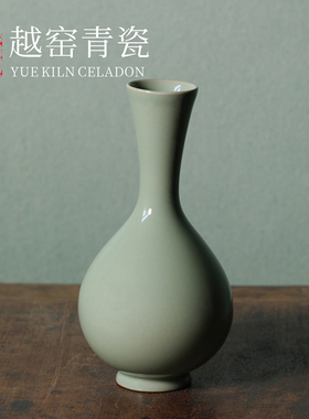 青瓷秘色瓷小净瓶器花国潮复古风