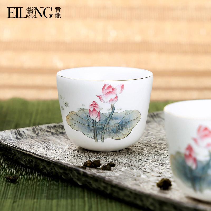 陶瓷小巧家用专柜荷塘趣荷花