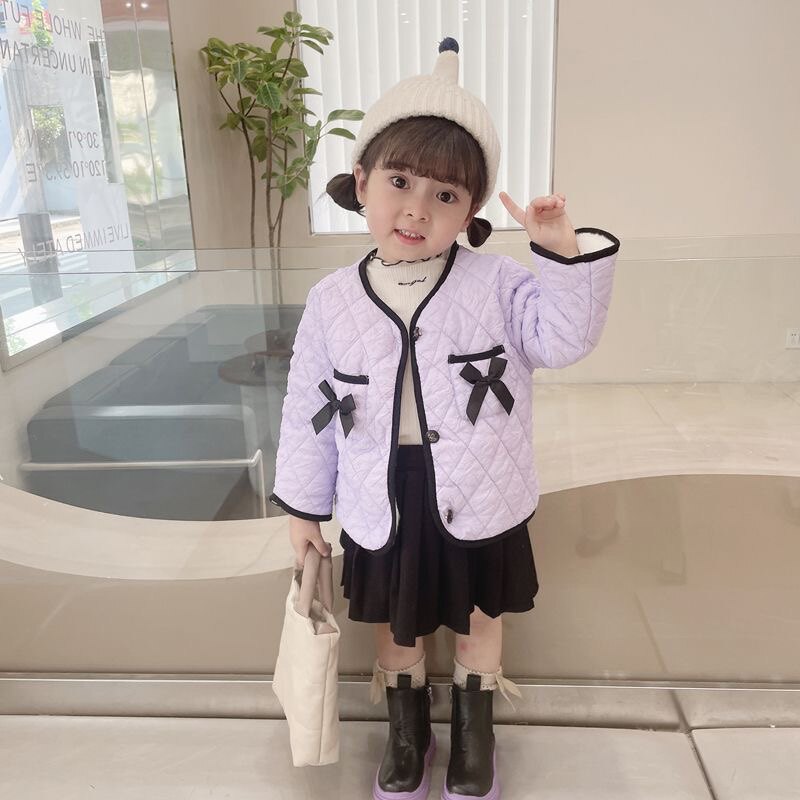 断码处理秋冬女童加绒加厚保暖内棉袄/棉服