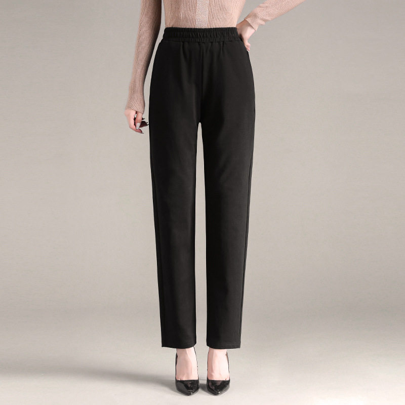 胖mm大码女裤纯棉特大宽松200斤中年妈妈运动裤春款直筒秋068 064