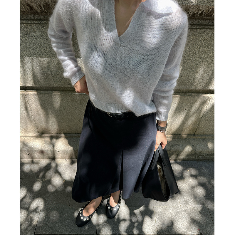 TENSO佃时秋季新款POLO领针织毛衣小衫翻领上衣