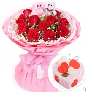 北安市兆麟和平北岗庆华铁西街蛋母亲节鲜花店配送情人节玫瑰