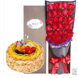 建湖县庆丰镇上冈冈东镇草堰口镇冈西镇蛋糕店鲜花店配送玫瑰花