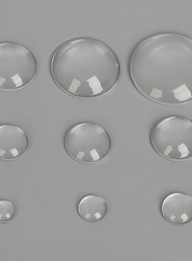 热卖透明玻璃戒面 diy时光宝石水晶滴胶贴片自制发簪项链吊坠