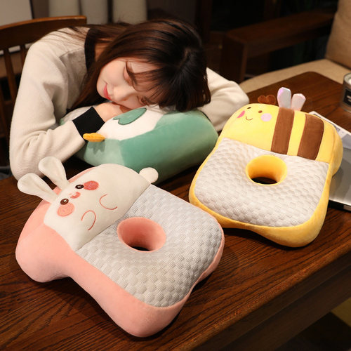 速发午室枕生生趴睡枕头办公睡抱枕学睡觉趴趴枕头桌上午睡枕神器
