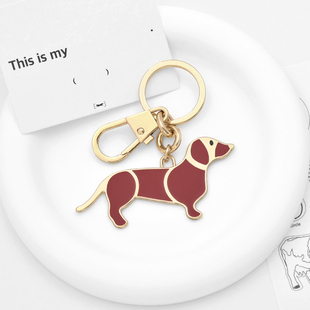ins超火钥匙扣G家包挂件女饰品腊肠狗造型汽车钥匙挂件情人节礼物