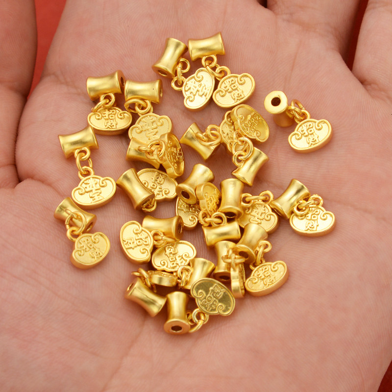 强保色沙金配件diy饰品古法金招财进宝吊坠手链手绳小滴溜挂件,饰品/流行首饰/时尚饰品新,其他DIY饰品配件,淘宝优惠券,粉丝福利购,淘宝优惠卷