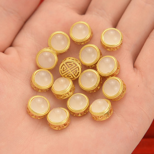 尼泊尔古法金diy配饰沙金配件手链隔珠散珠老金手串饰品材料