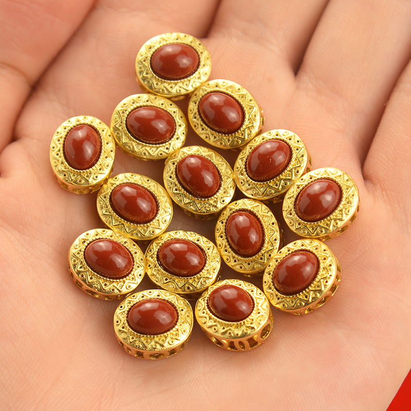 diy尼泊尔古法金配饰手串散珠