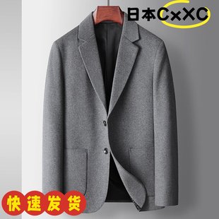 男式 2025秋冬羊毛单西中青年商务通勤羊毛呢西服外套AD79 休闲西装